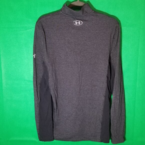 Under Armour Men Small Loose 1/4 Zip Long Sleeve Heatgear Gray Gym - Picture 2 of 8